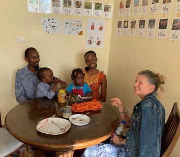 Lunch with our new Kenyan friends