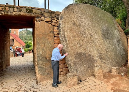 15 ton stone used as a gate